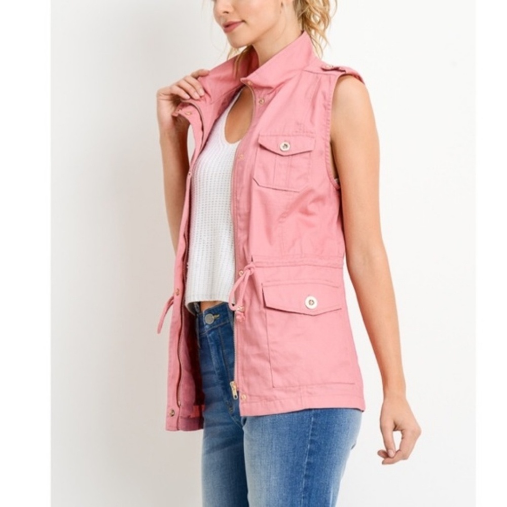 LAST 1! Mauve utility cargo vest - Picture 3 of 5
